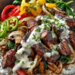 High Protein Philly Cheesesteak Bowl